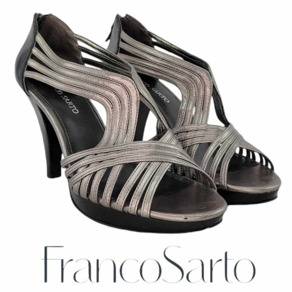 Franco Sarto Singer High Heel Women's Sz. 10M  - Gunmetal Silver - Picture 1 of 10